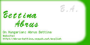 bettina abrus business card